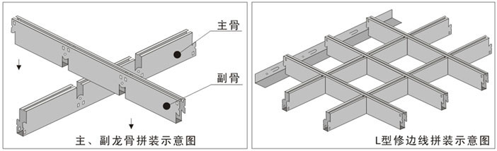 鋁格柵天花組裝