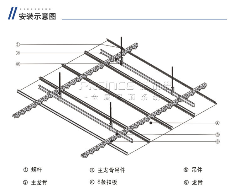 S型鋁條扣吊頂